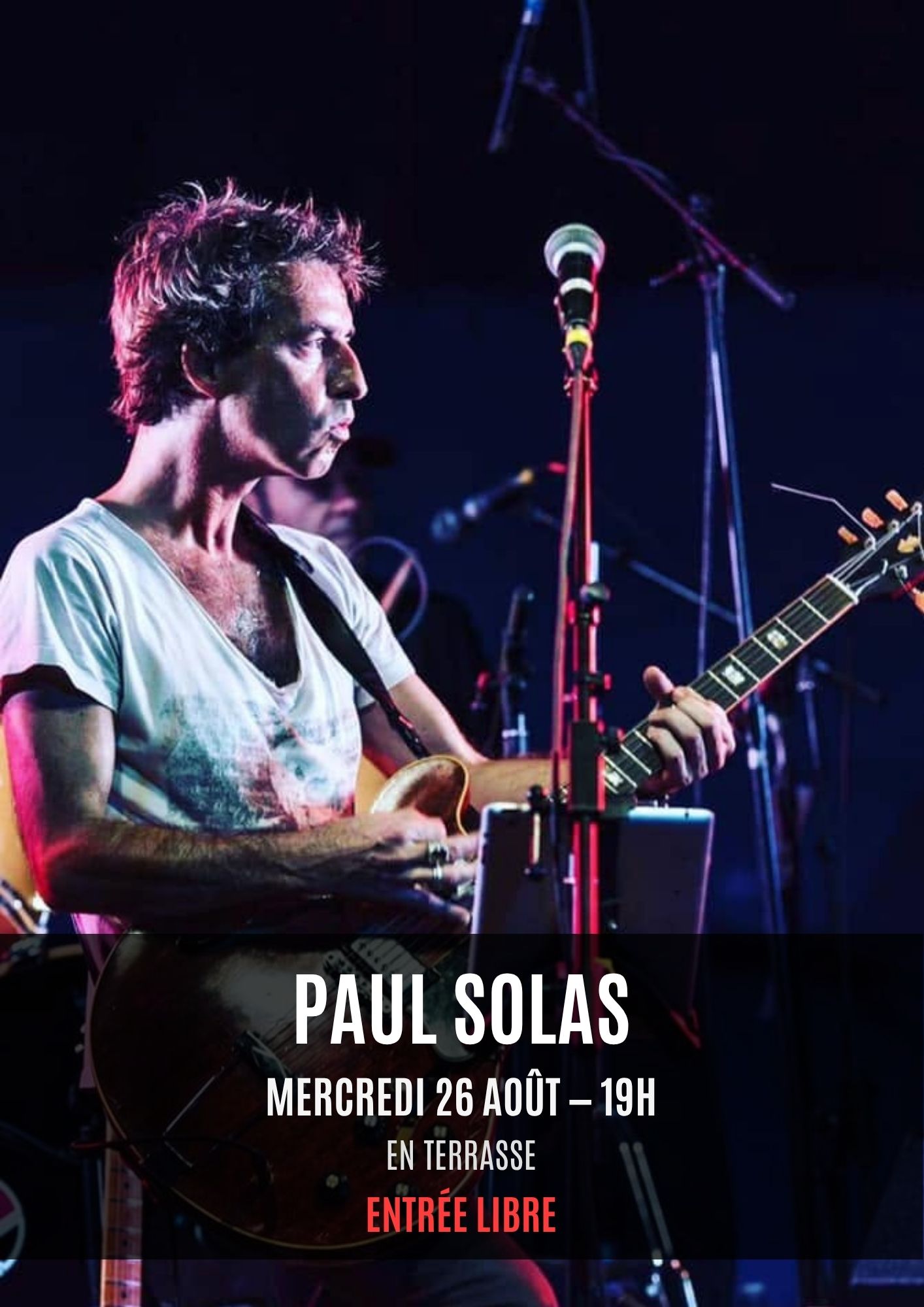 Affiche du concert Paul Solas au Bus Stop