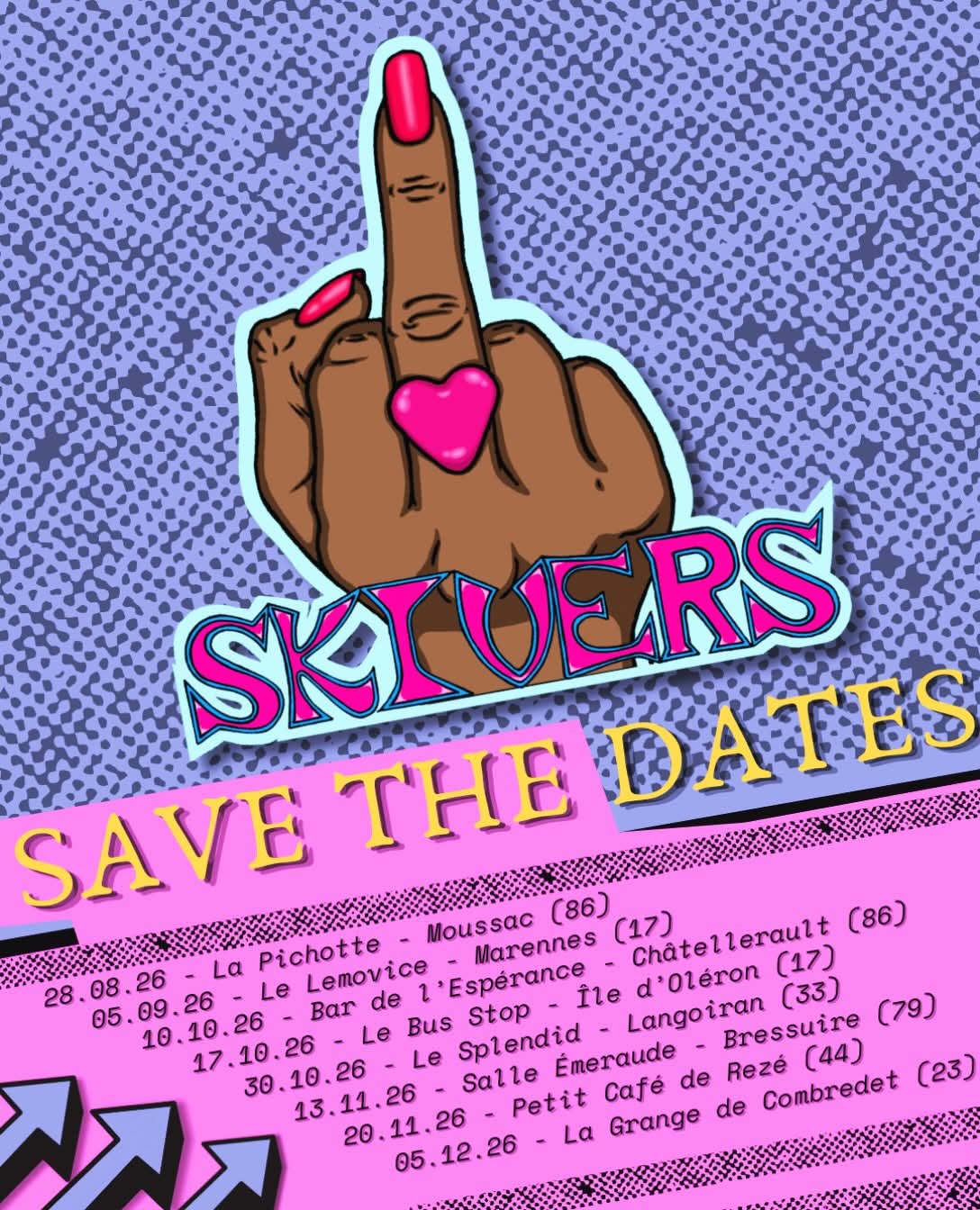 Affiche du concert THE SKIVERS au Bus Stop